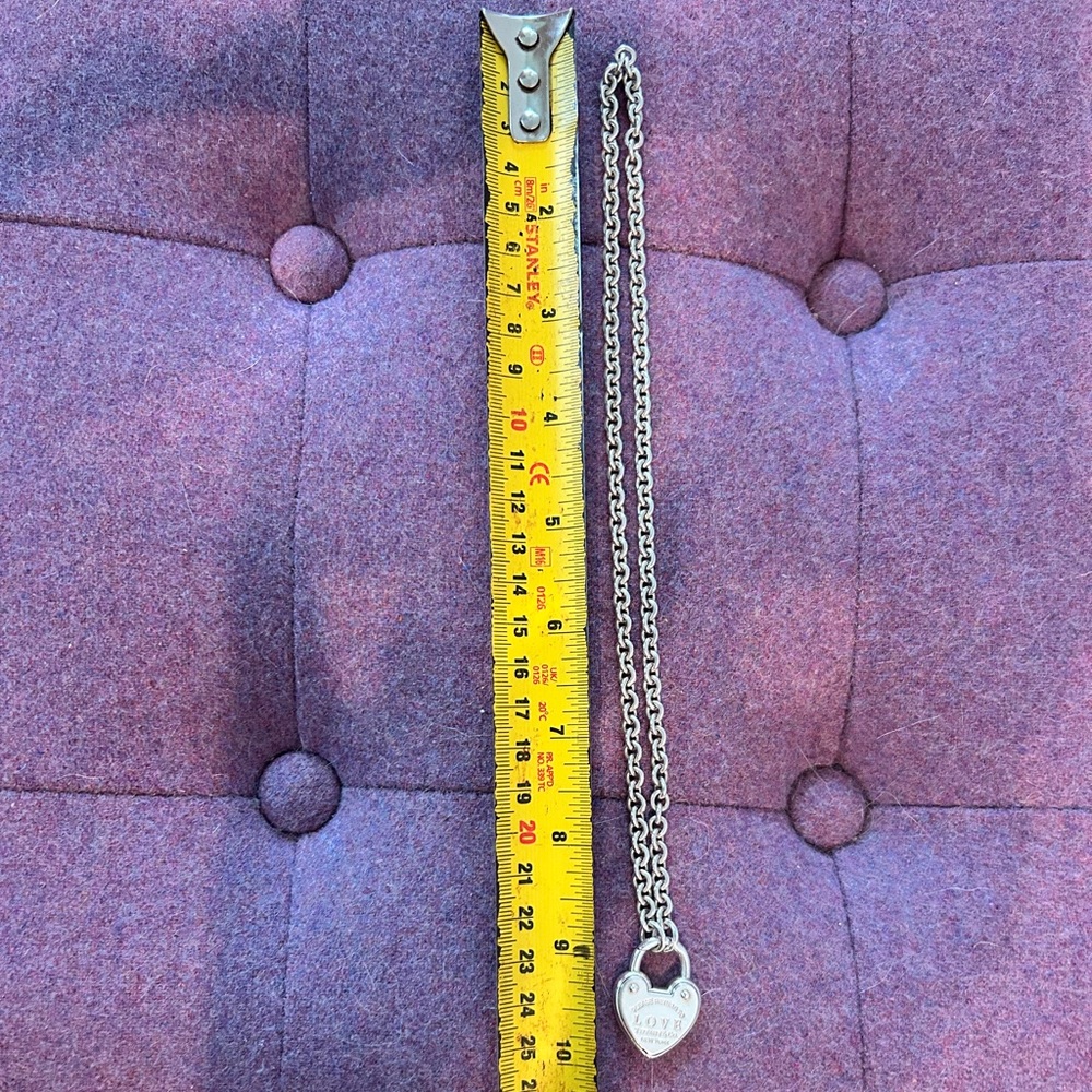 FINAL PRICE Authentic Tiffany & Co. Silver Love Heart Lock Pendant - Picture 3 of 7